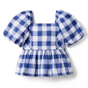*NWT* Janie and Jack blue gingham top